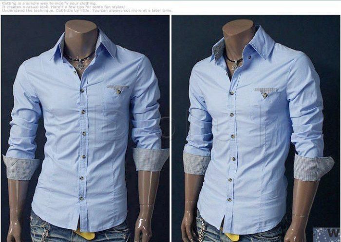 Slim mens dress shirt