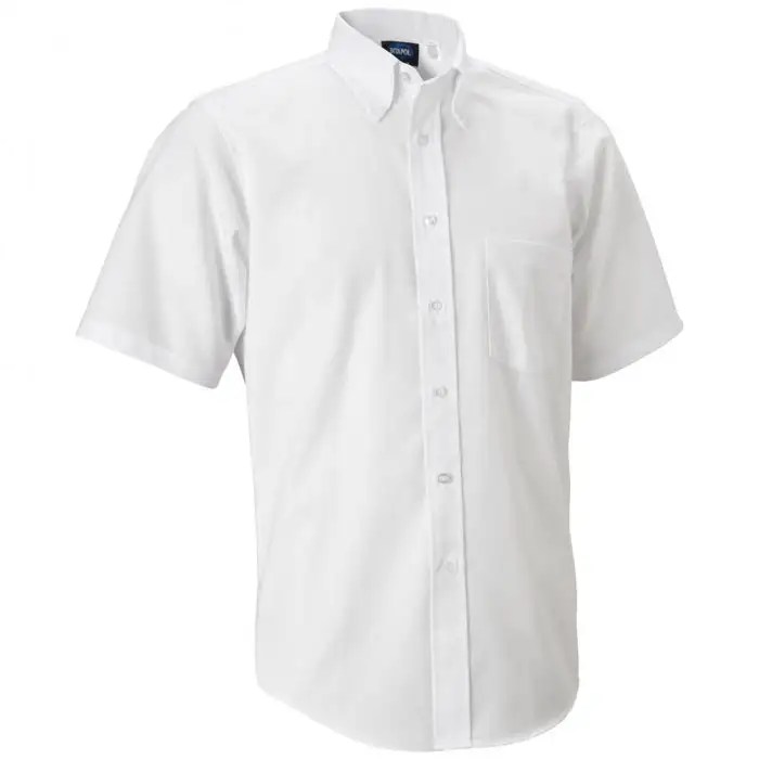 Mens white short sleeve dress shirt