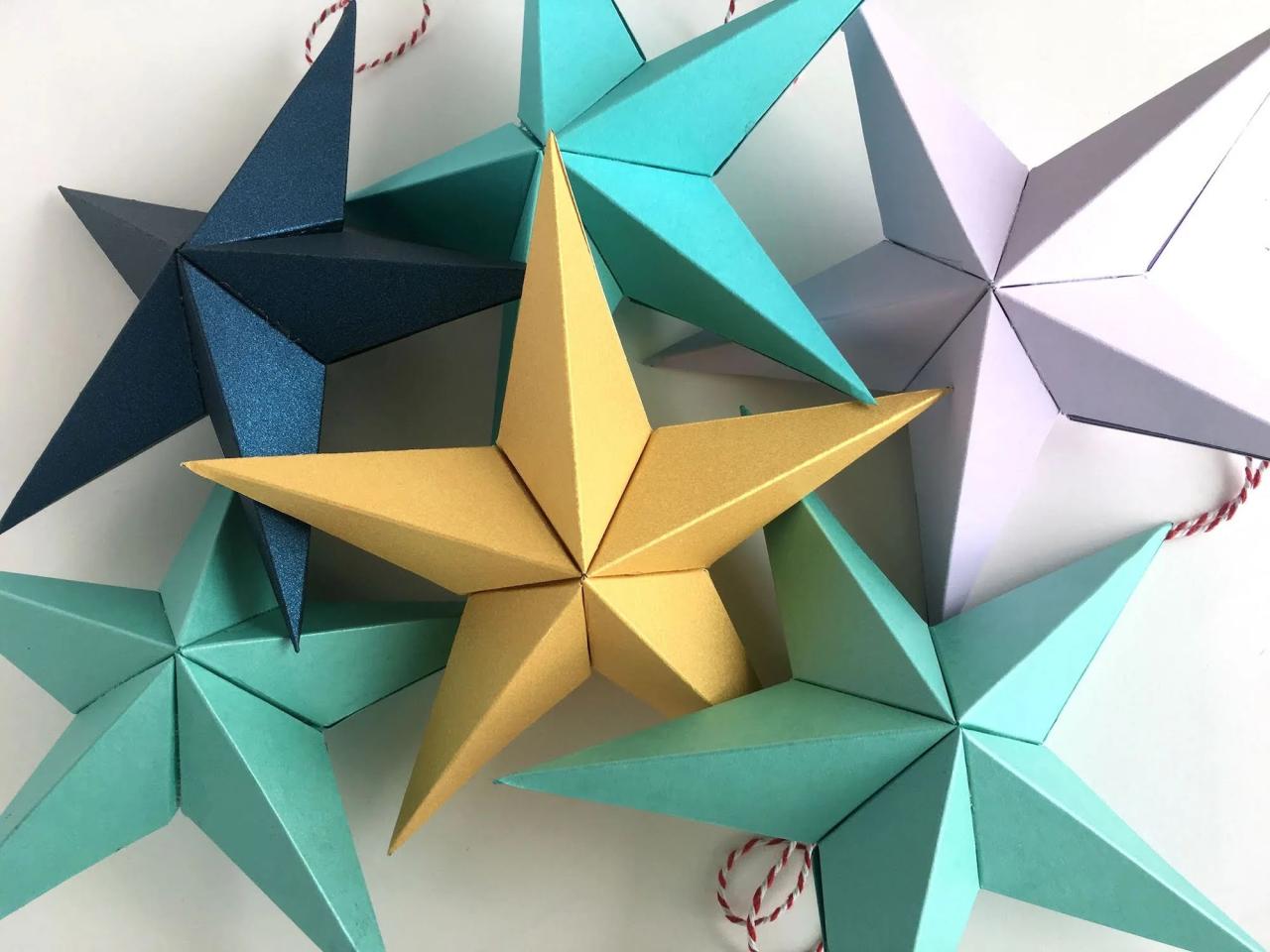 How to make a 3d paper star decoration