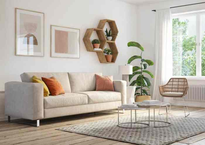 How to decorate big living room wall