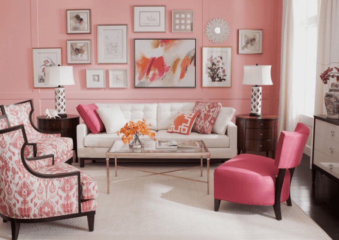 How to decorate a pink room for fall