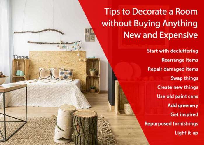 Decorate room buying anything without already things